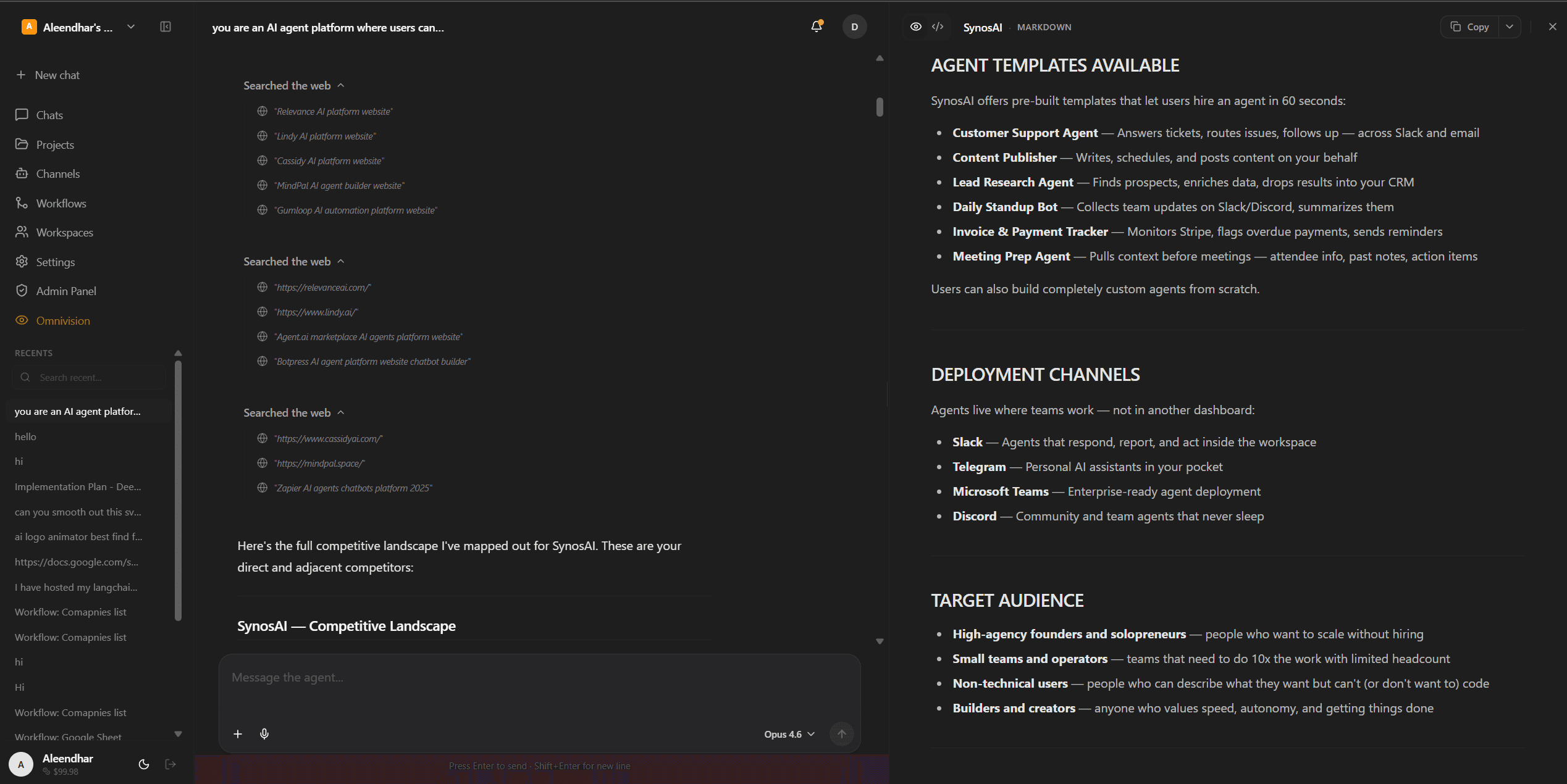 Talk to your AI employee like a teammate.